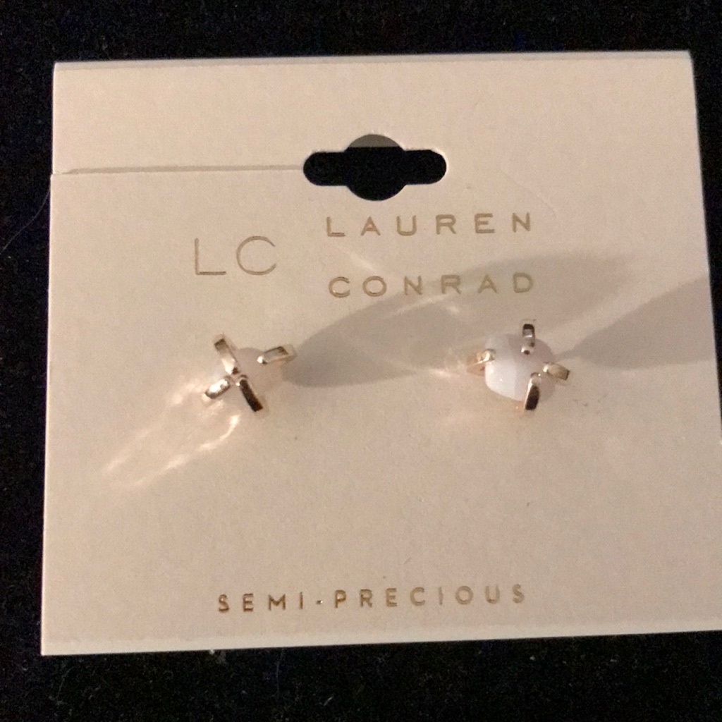 Lc Lauren Conrad Gold Posts With Semi Precious Stone